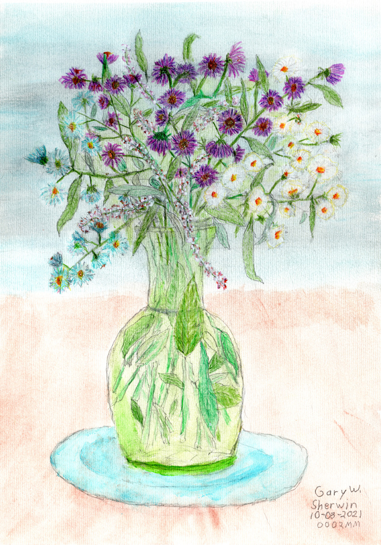 20211003-Asters-In-Vase